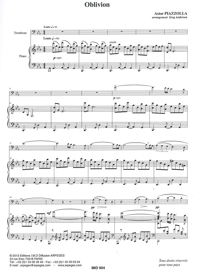 Piazzolla, Oblivion (IMD (International Music Diffusion))