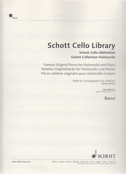 Schott Cello Library: Basso part (Schott)