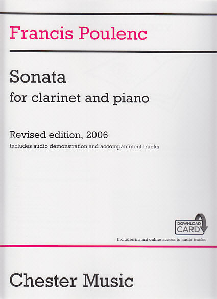 Poulenc, Sonata (+Downloard Card) (Chester)
