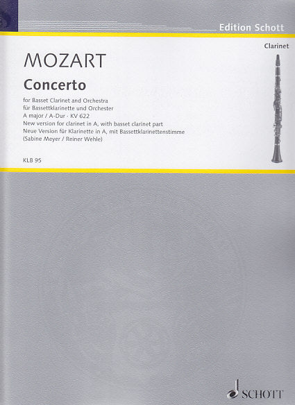 Mozart, Concerto KV 622 (Cl/BassetCl,Pf) (Schott)