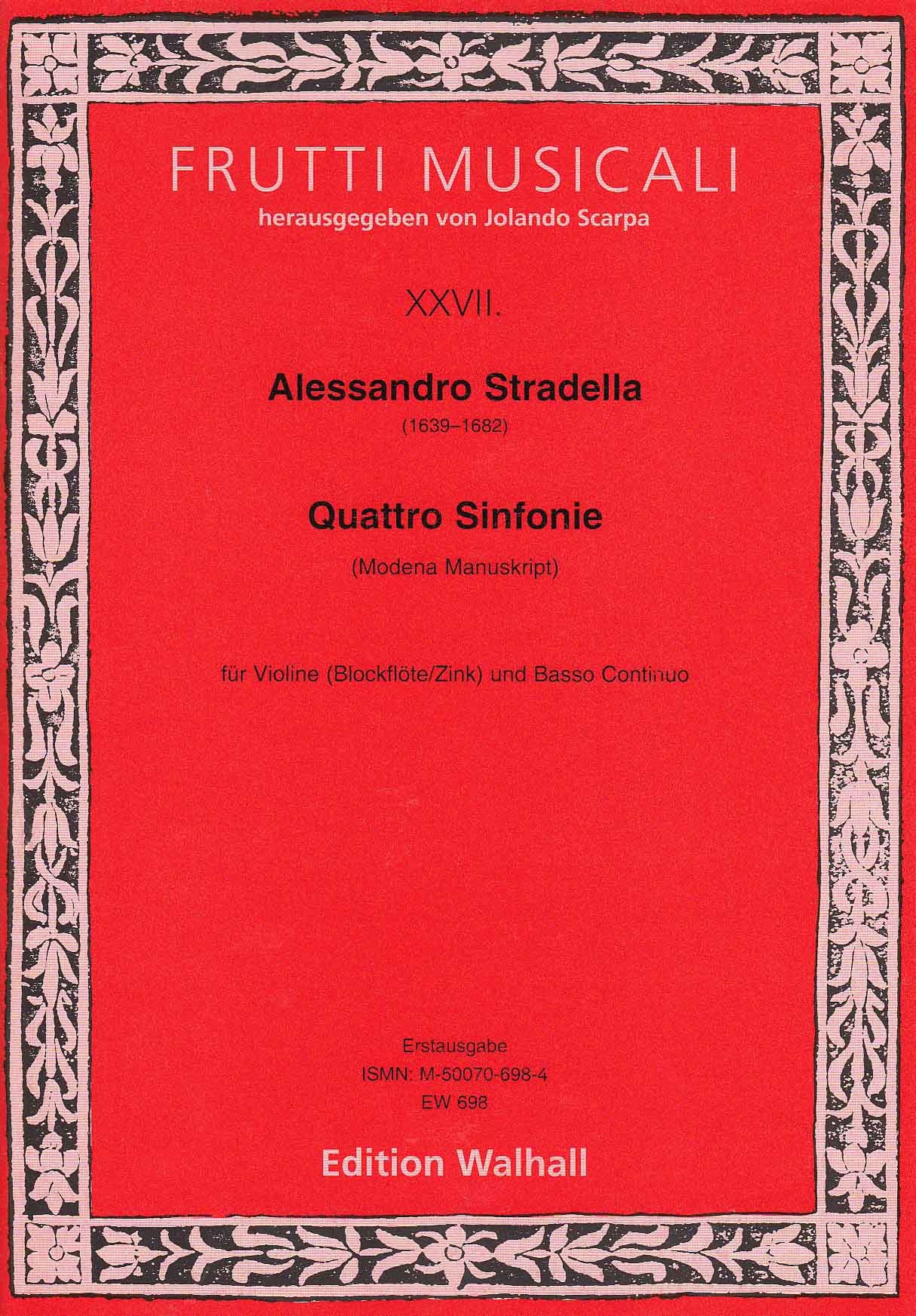 Stradella, 4 Sinfonie, Modena-Manuskript (Walhall)