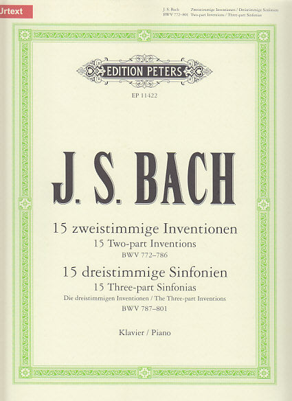 Bach, Inventions & Sinfonias (2 & 3-part (Peters)