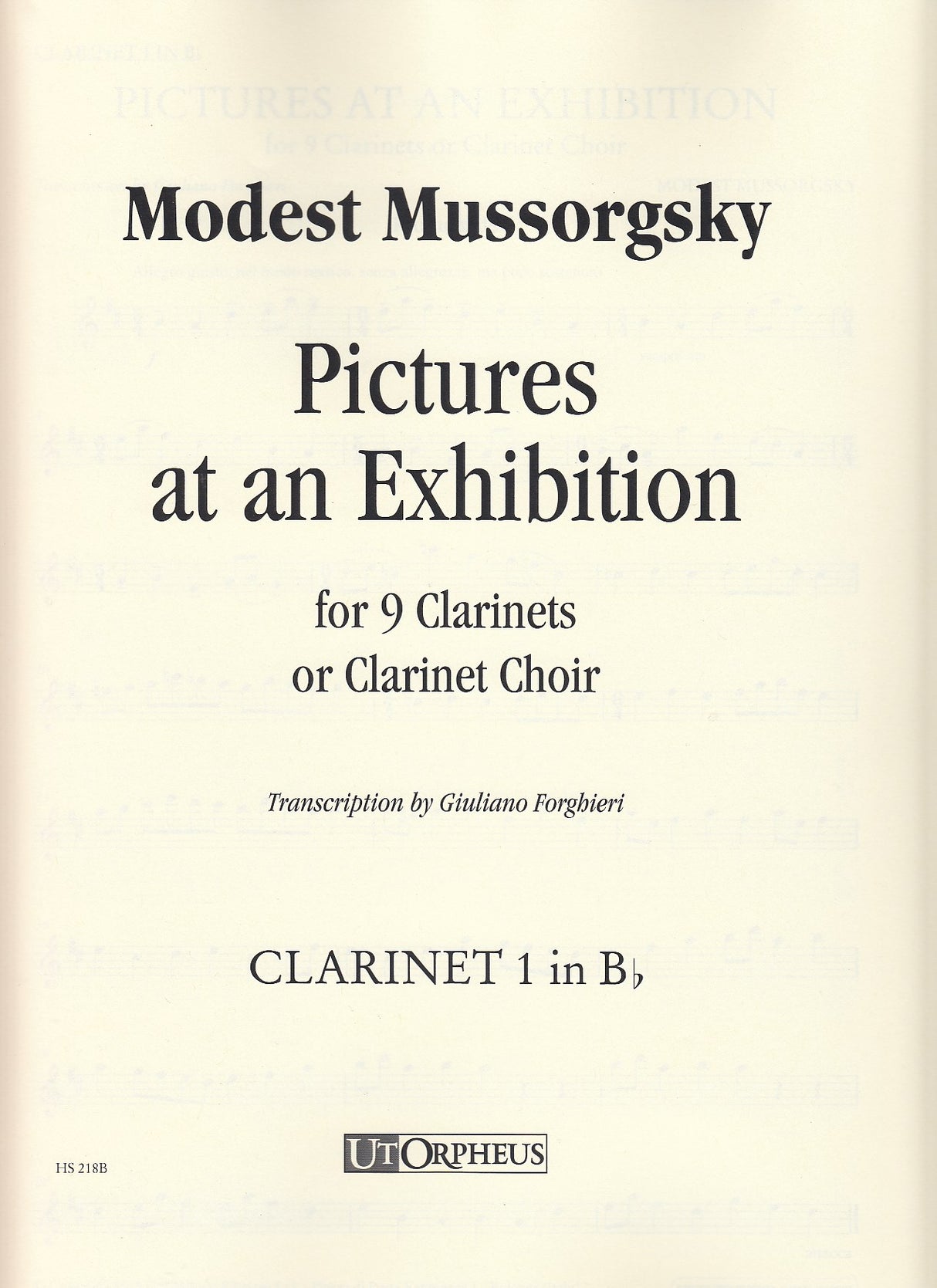 Mussorgsky, Pictures at an Exhib. Parts (Ut Orpheus)