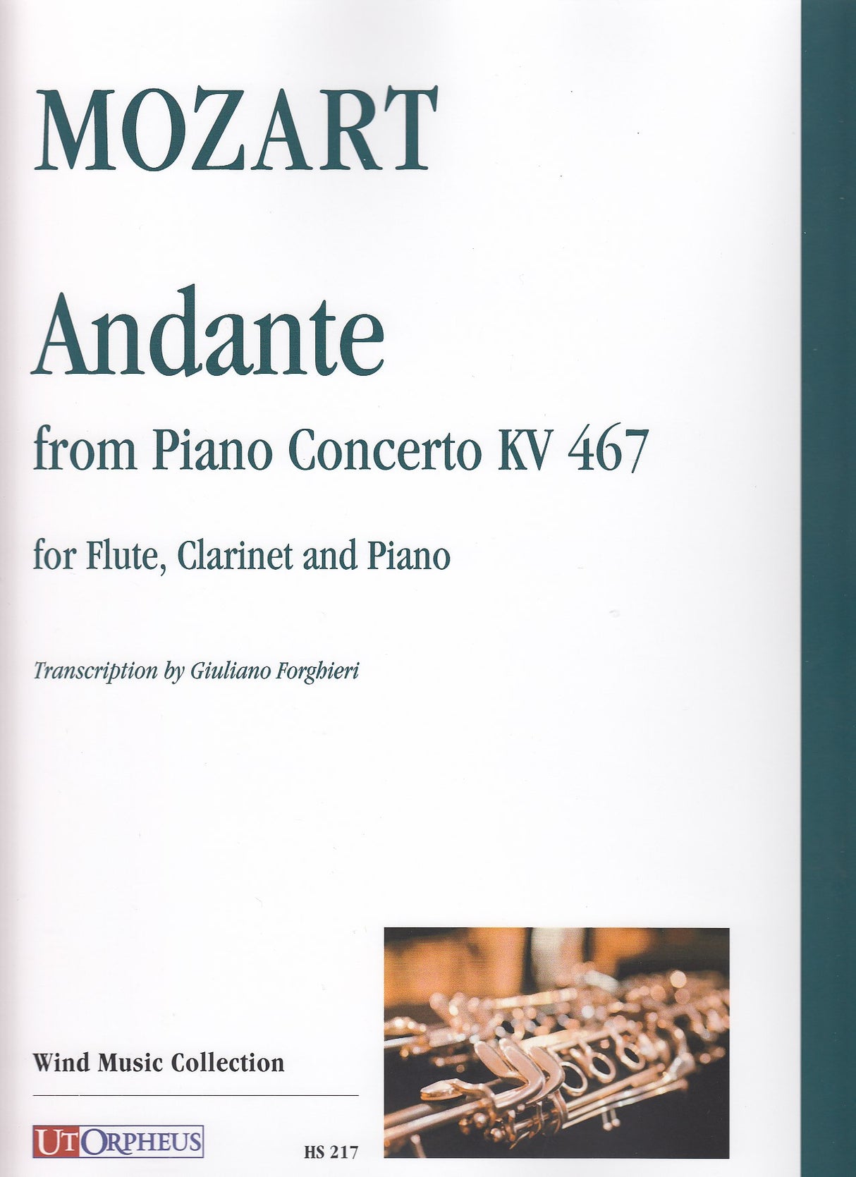 Mozart, Andante from KV 467 (Fl,Cl,Pf) (Ut Orpheus)