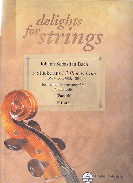 Bach, 3 Stucke, aus BWV 565, 903, 1004 (Hofmeister)