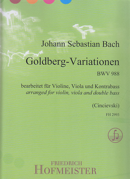 Bach, Goldberg-Variationen (Vn,Va,CB) (Hofmeister)
