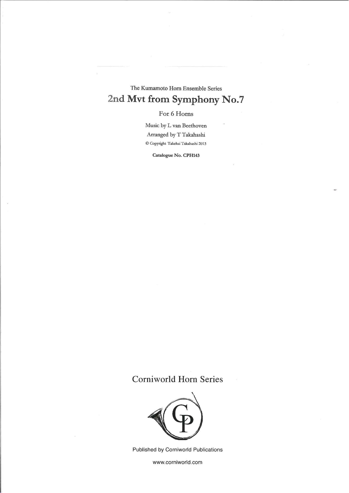 Beethoven, Symphony No. 7, 2nd movt. 6Hn (Corniworld)