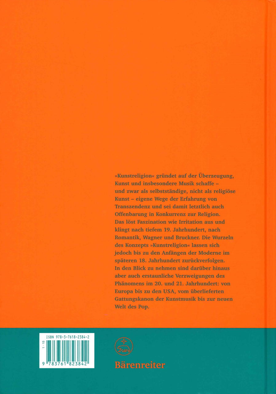 Oechsle, Kunstreligion und Musik 1800- (Barenreiter)