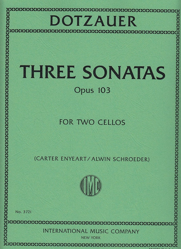 Dotzauer, 3 Sonatas op. 103 (2Vc)(Enyear (IMC)