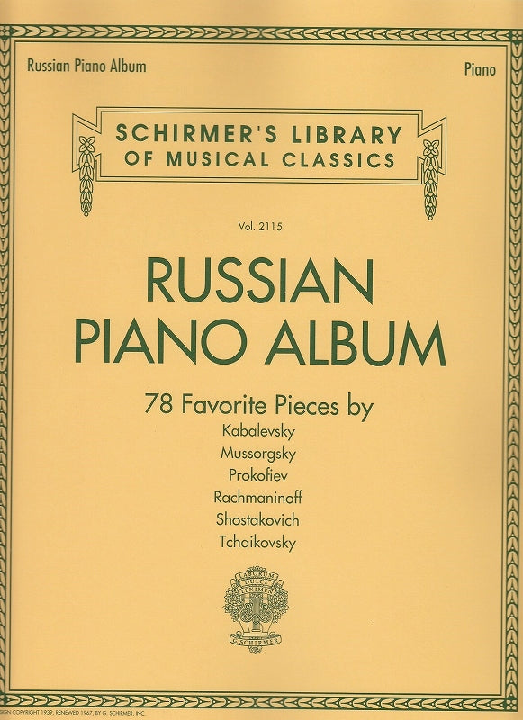 Russian Piano Album: 78 Pieces (G.Schirmer)