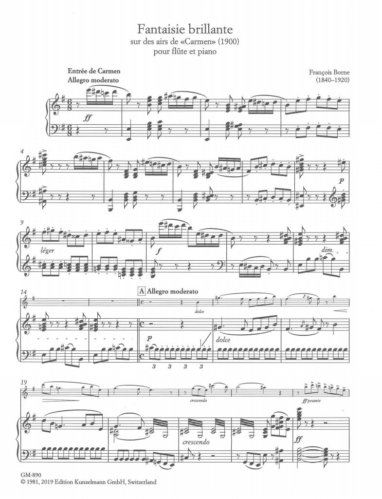 Borne, Carmen-Fantasie (Kunzelmann)