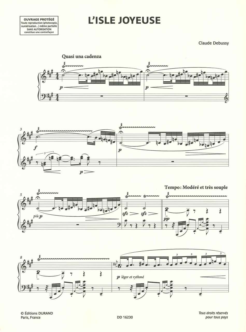 Debussy, Isle joyeuse (Lemaitre) (Durand)