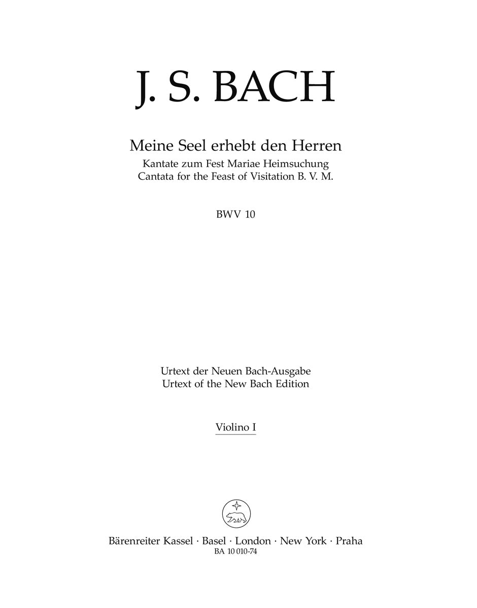 Bach, Kantate BWV 10 Violin I (Barenreiter)