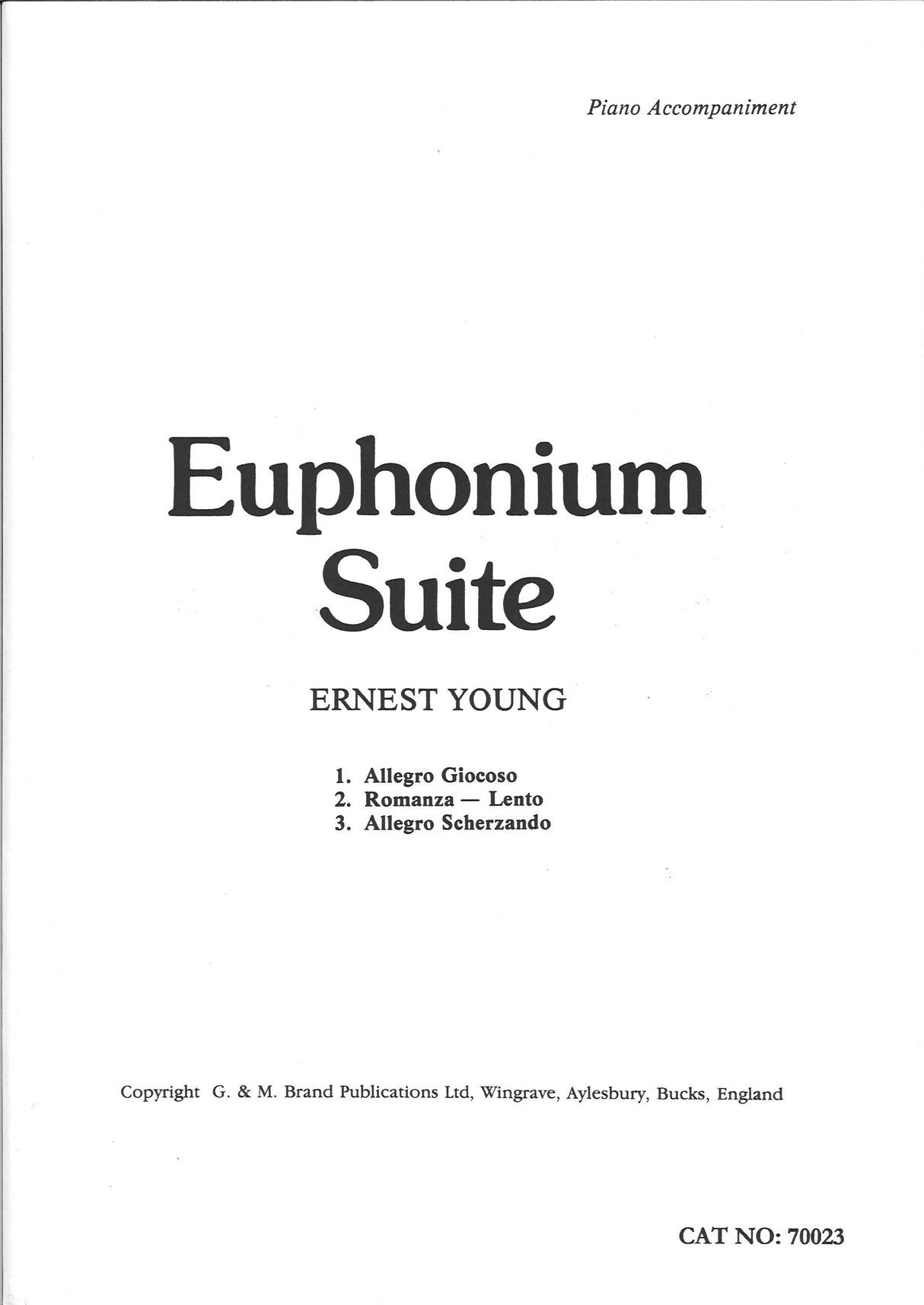 Young, Euphonium Suite (G. & M. Brand/R.Smith)