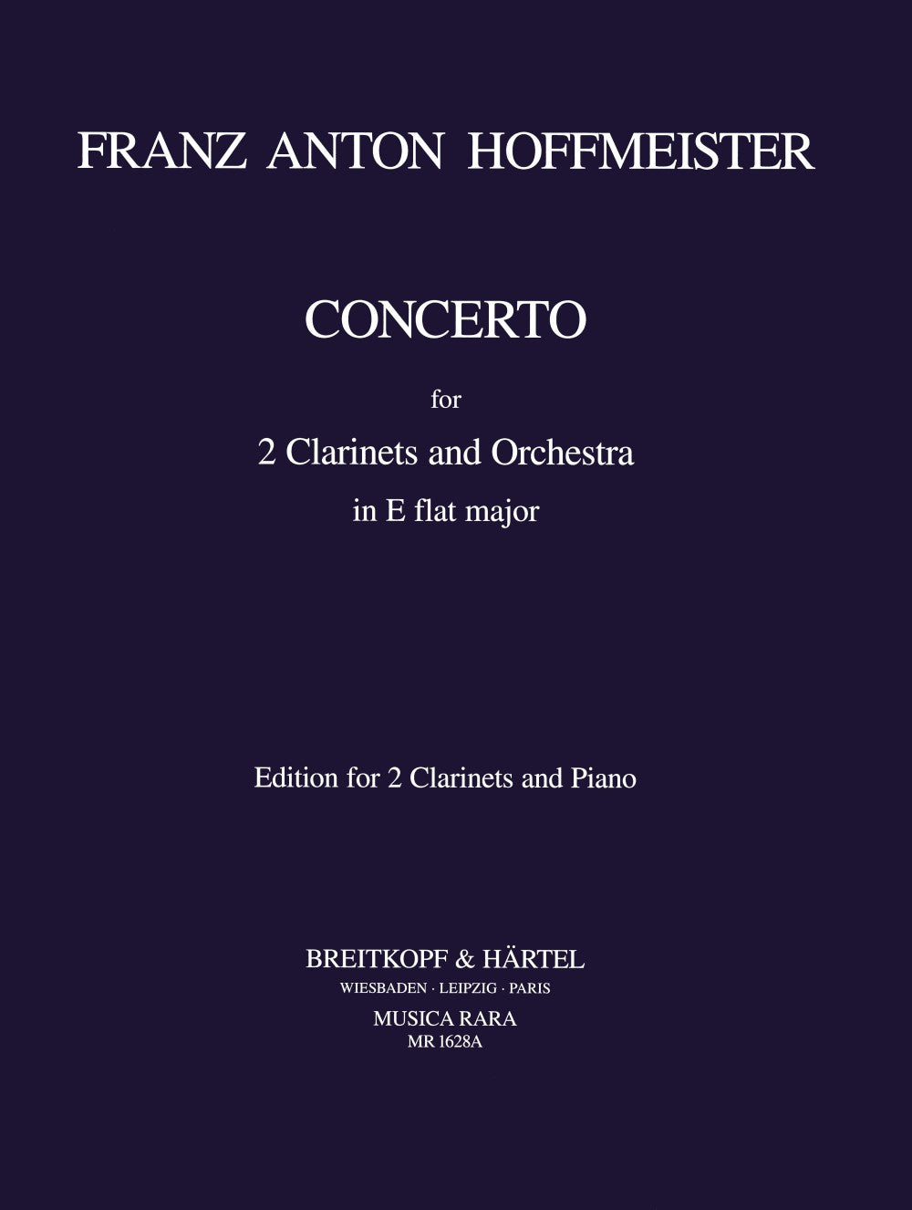 Hoffmeister, Concerto in Eb (2Cl,Pf) (Musica Rara)