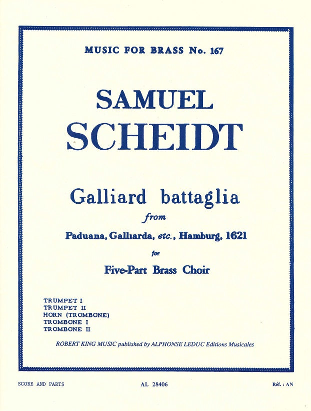 Scheidt, Gaillard battaglia (Quintet) (Robert King/Leduc)