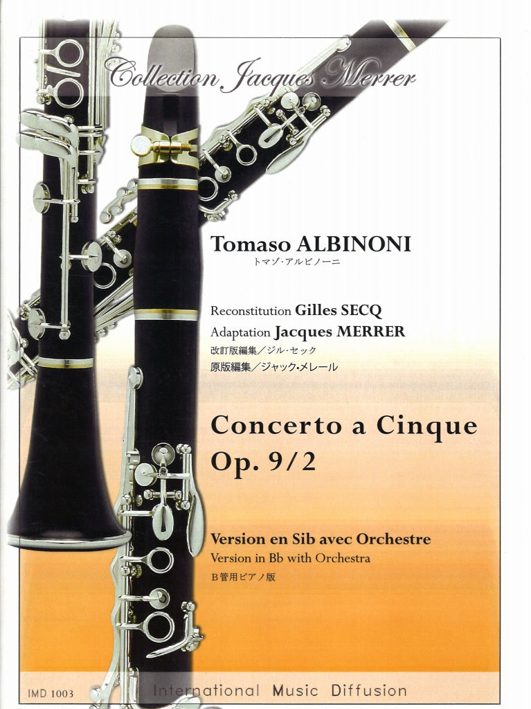 Albinoni, Concerto op. 9/2 (BbCl,Str) (IMD (International Music Diffusion))