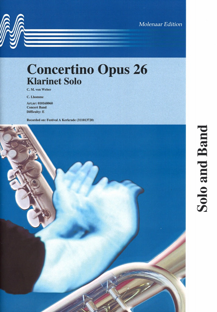Weber, Concertino op. 26 (Cl,Band) (Molenaar)