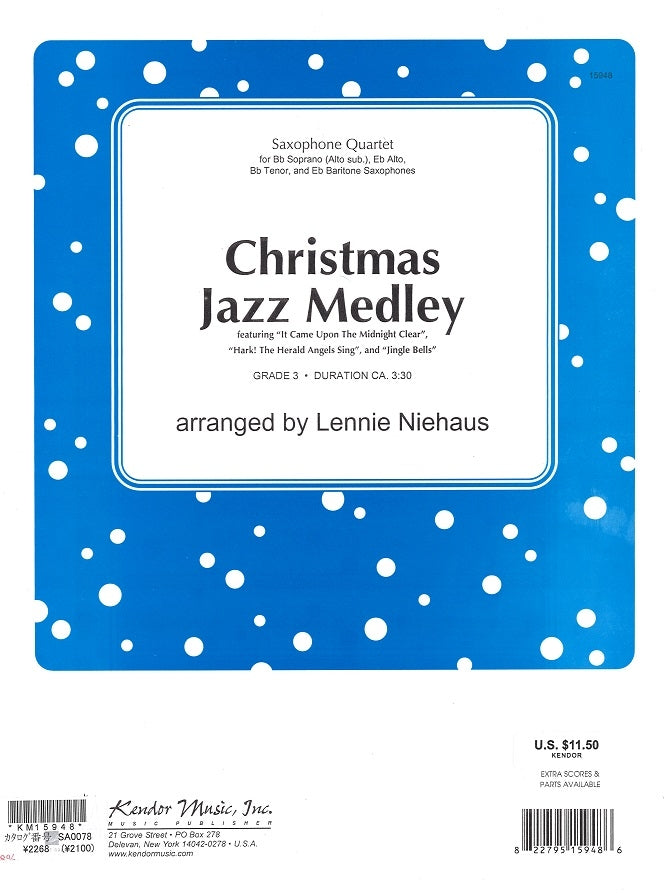 Christmas Jazz Medley (SATBr Sax) (Kendor)