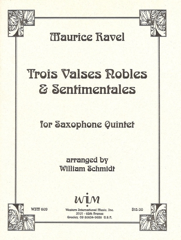 Ravel, 3 Valses nobles et sentimentales (Western International Music)