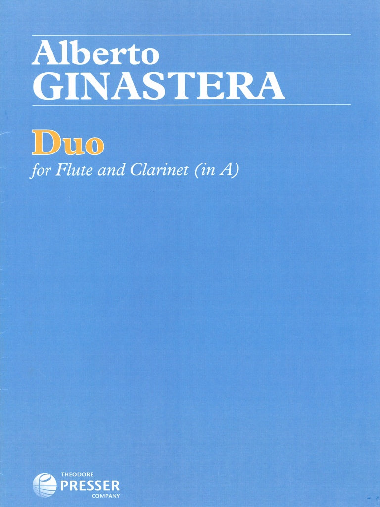 Ginastera, Duo for Flute and Clarinet (Presser)