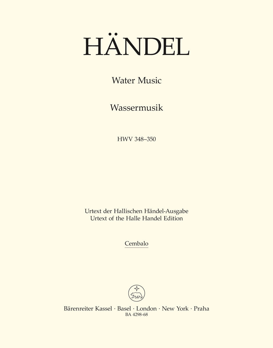 Handel, Water Music Cembalo (Barenreiter)