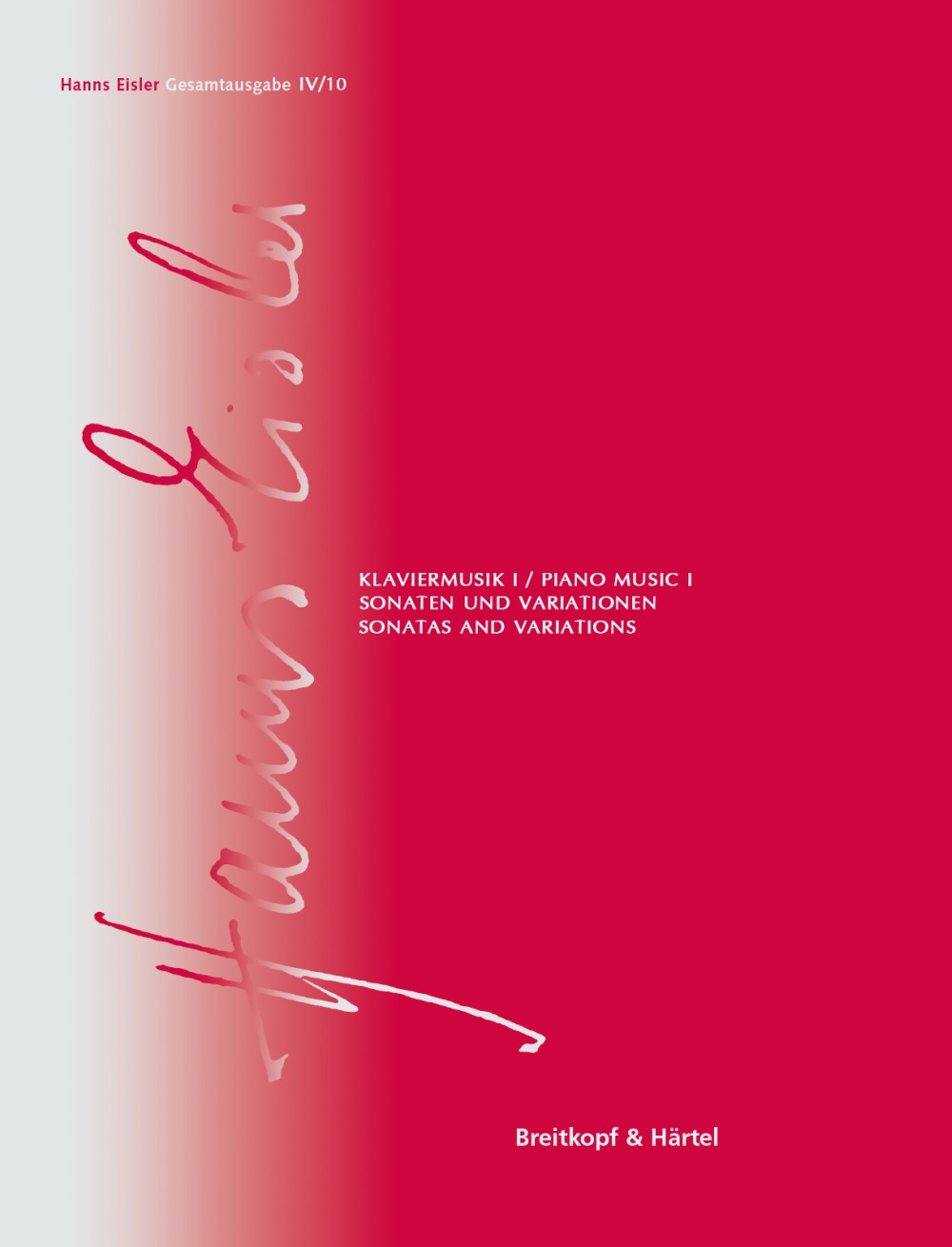 Eisler, HEGA 4/10 Klaviermusik 1 (Breitkopf)