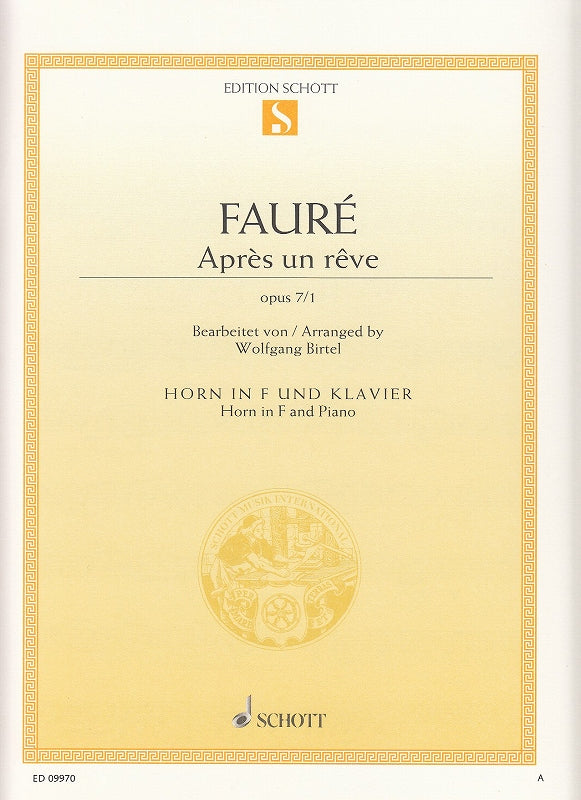 Faure, Apres un reve op. 7/1 (Birtel) (Schott)