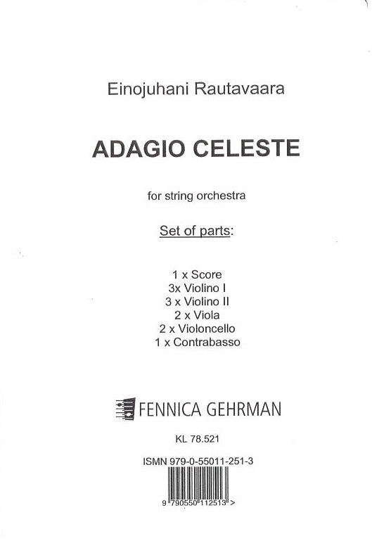 Rautavaara, Adagio celeste (Fennica Gehrman)