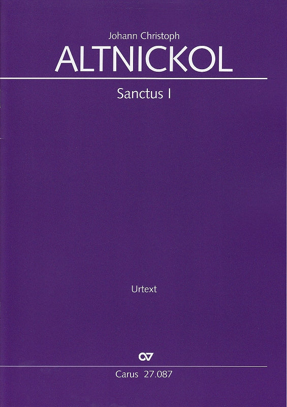Altnickol, Sanctus I Full Score (Carus)