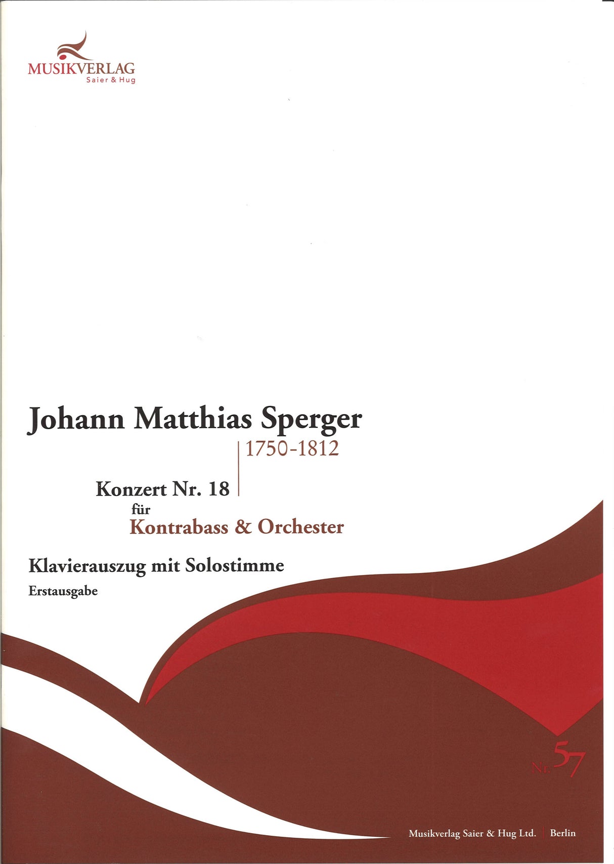 Sperger, Concerto No. 18 in a (Saier & Hug)