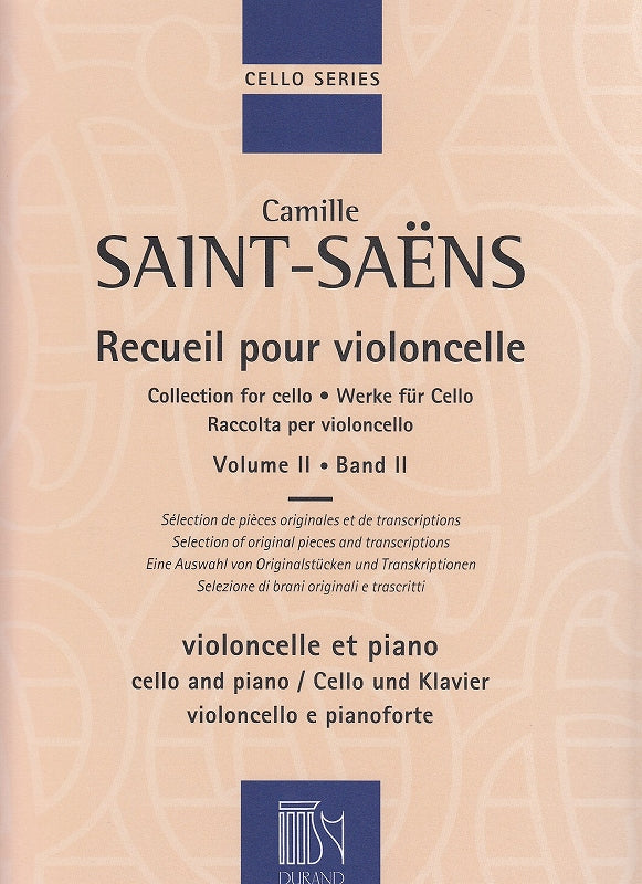 Saint-Saens, Recueil pour Vc 2: Sonatas (Durand)