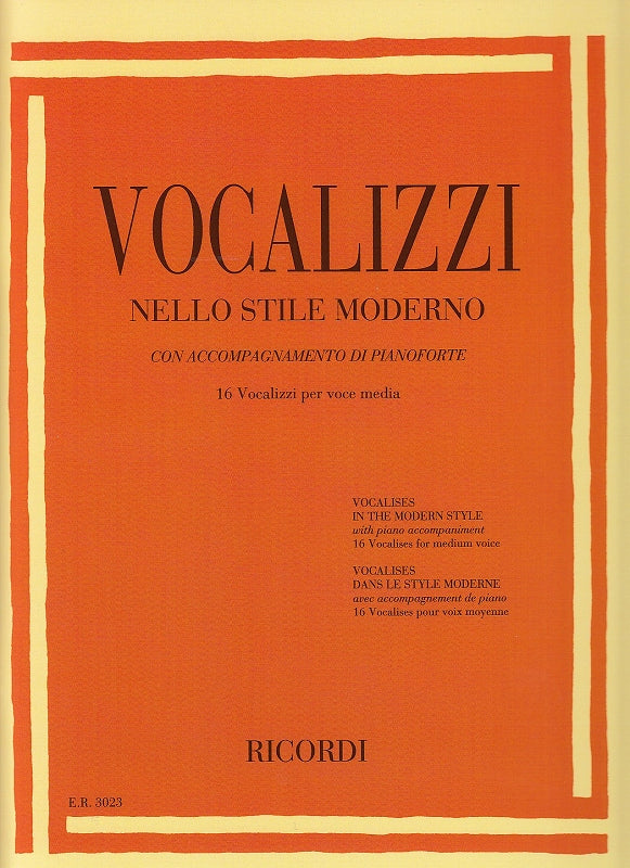 Vocalizzi nello stile moderno (Medium) (Ricordi)