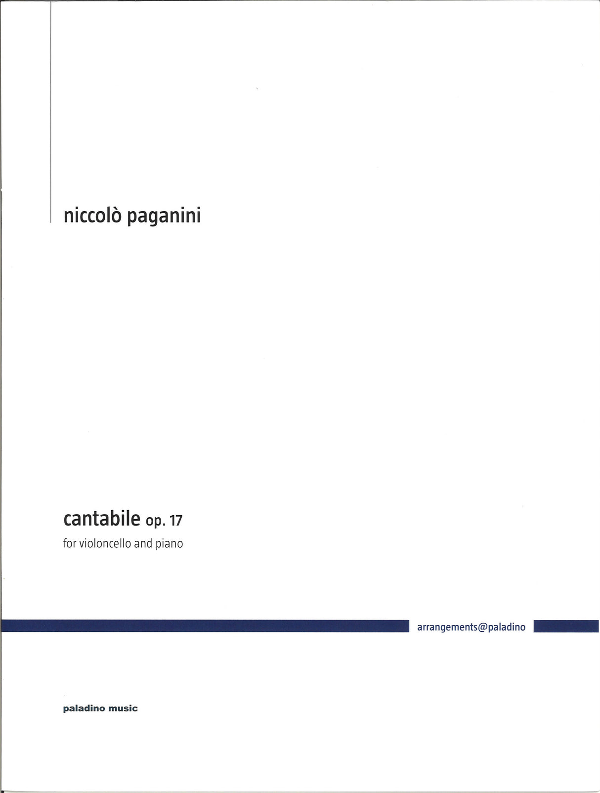 Paganini, Cantabile op. 17 (Paladino)