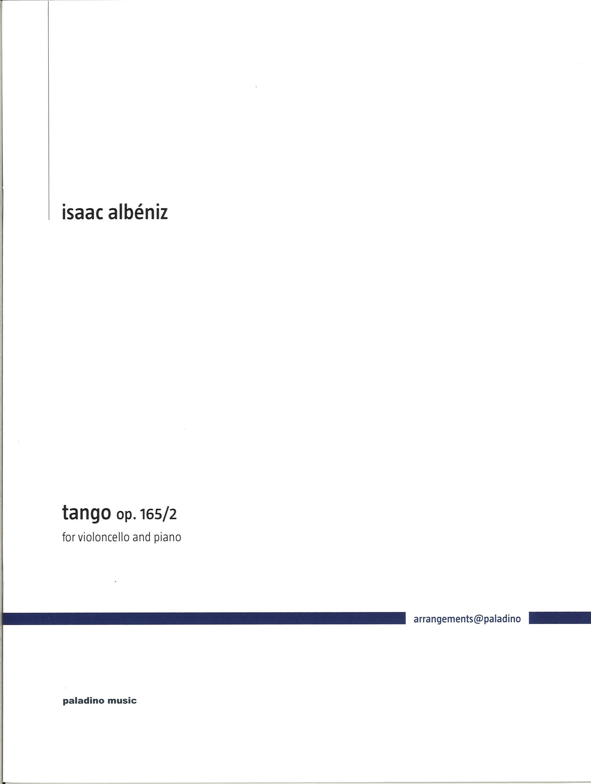 Albeniz, Tango op. 165/2 (Paladino)