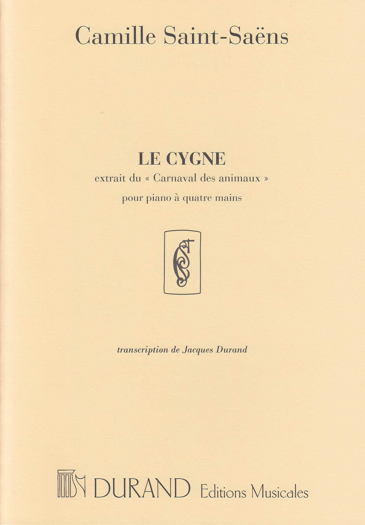 Saint-Saens, Cygne (Durand)