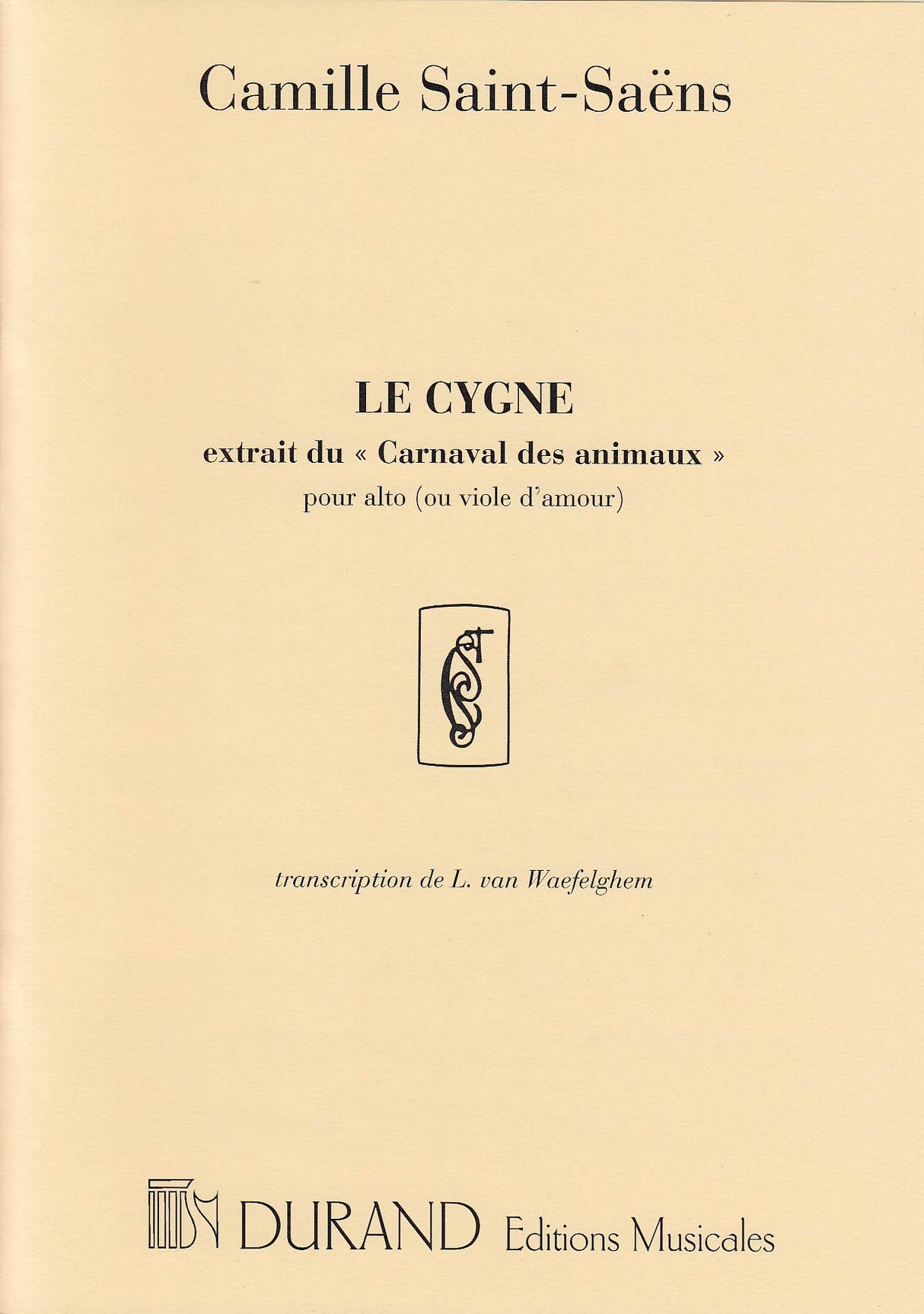Saint-Saens, Cygne (Durand)