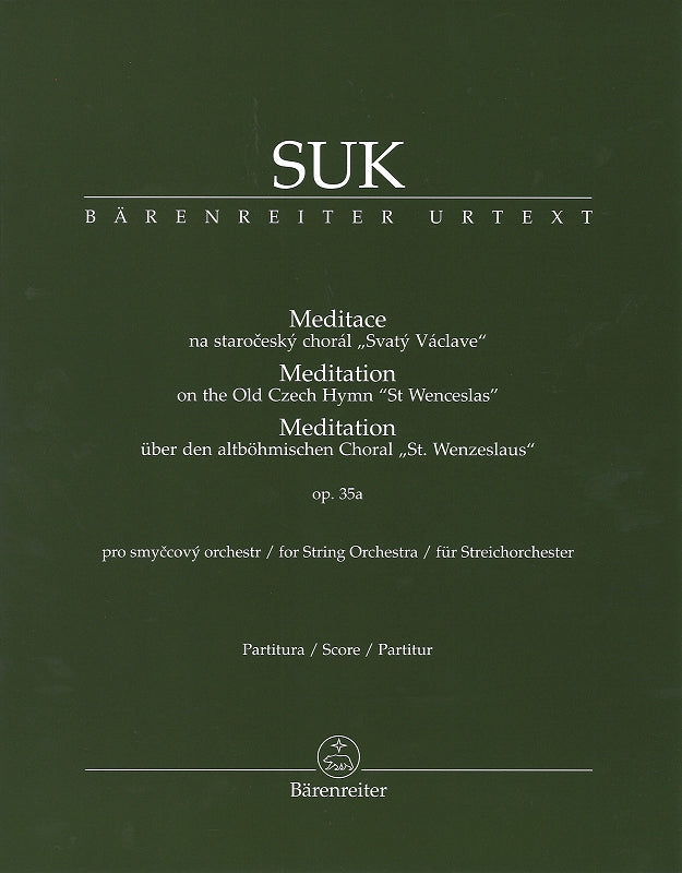 Suk, Meditation op. 35a Full Score (Barenreiter)