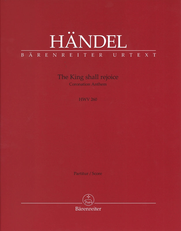 Handel, King shall rejoice Full Score (Barenreiter)