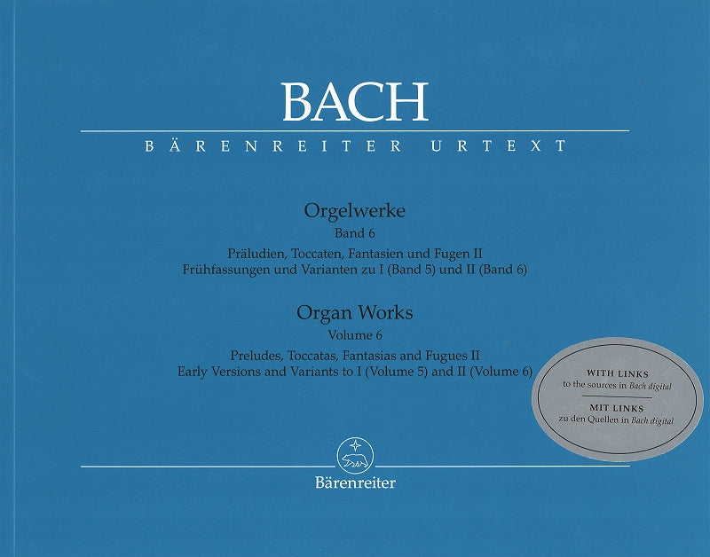 Bach, Orgelwerke 6: Pralu., Toccat... 2 (Barenreiter)