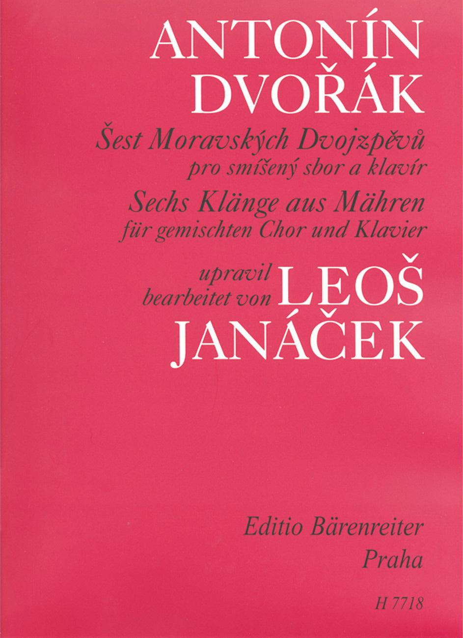 Dvorak, 6 Moravian Duets (SATB,Pf) (Supraphon)