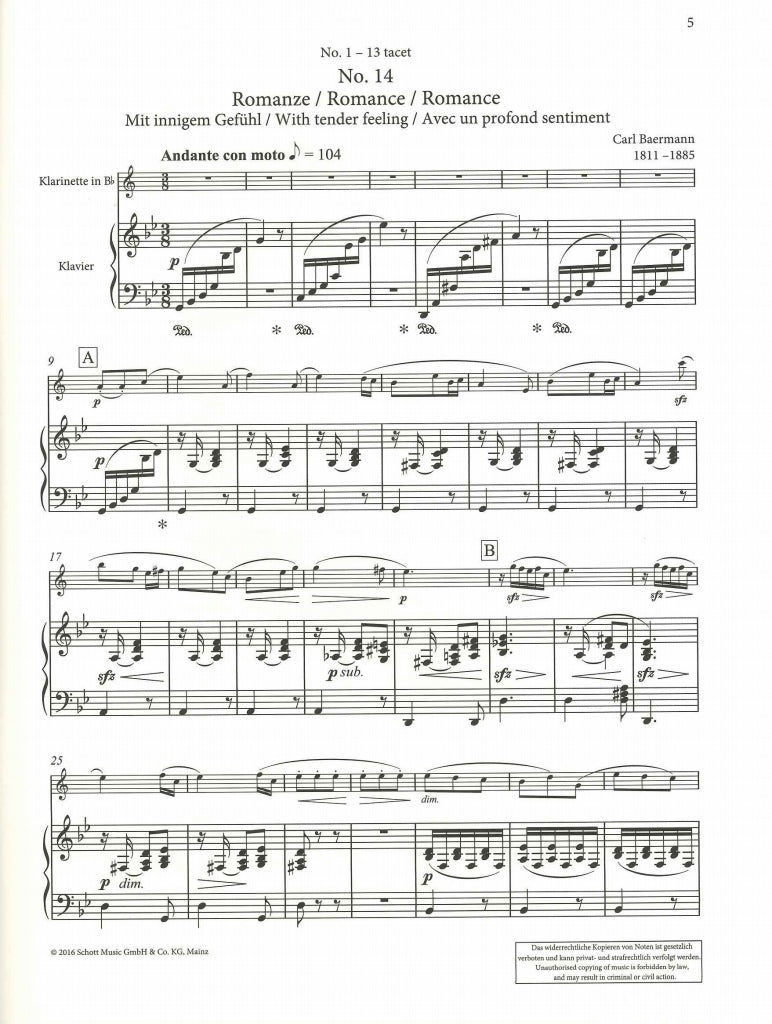 Baermann, Spielbuch 1 aus der Schule 1 (Schott)
