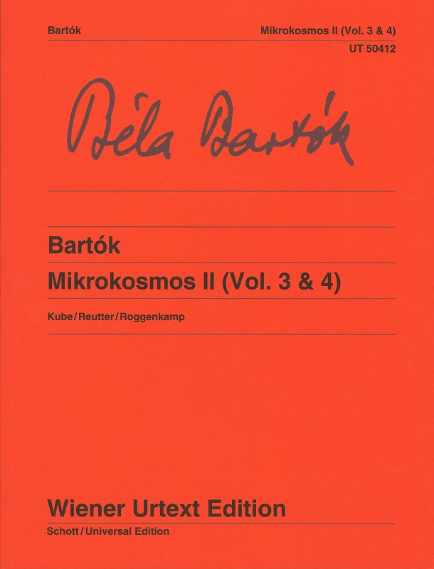 Bartok, Mikrokosmos II: Vol. 3 & 4 (Wiener Urtext Edition)