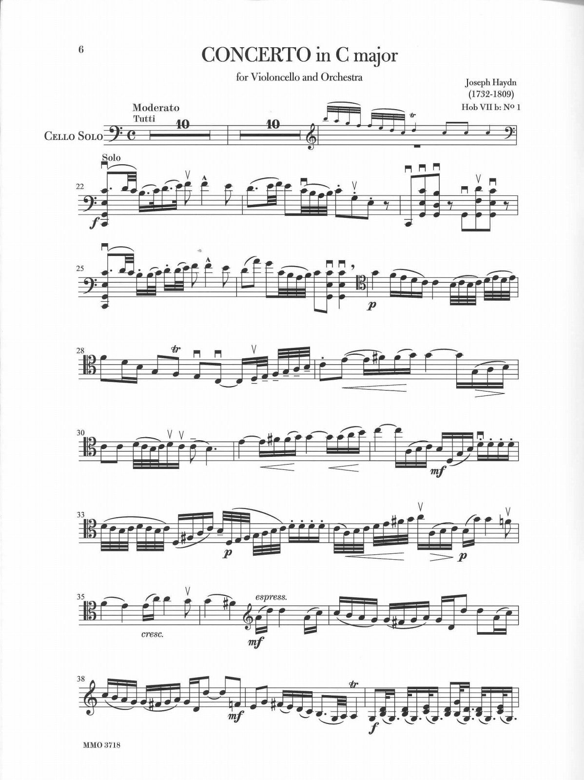 Haydn, Concert Hob. 7b/1 w. Online Audio (Music Minus One)