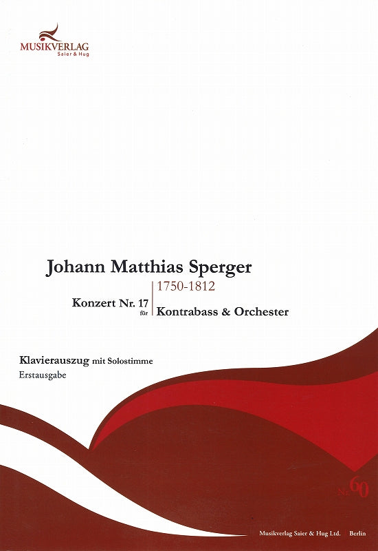 Sperger, Concerto No. 17 in A (Saier & Hug)