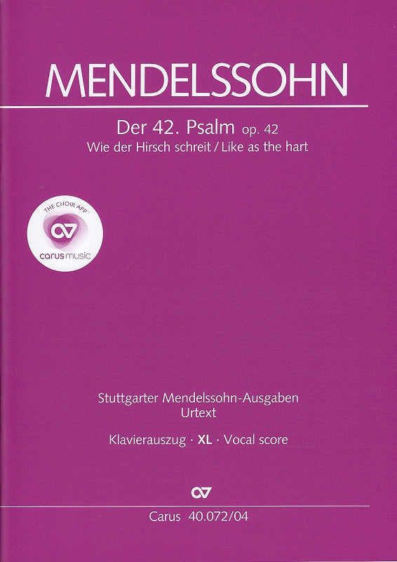 Mendelssohn, 42. Psalm op. 42 (XL) (Carus)