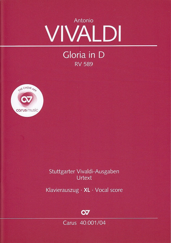 Vivaldi, Gloria RV 589 in D (XL) (Carus)