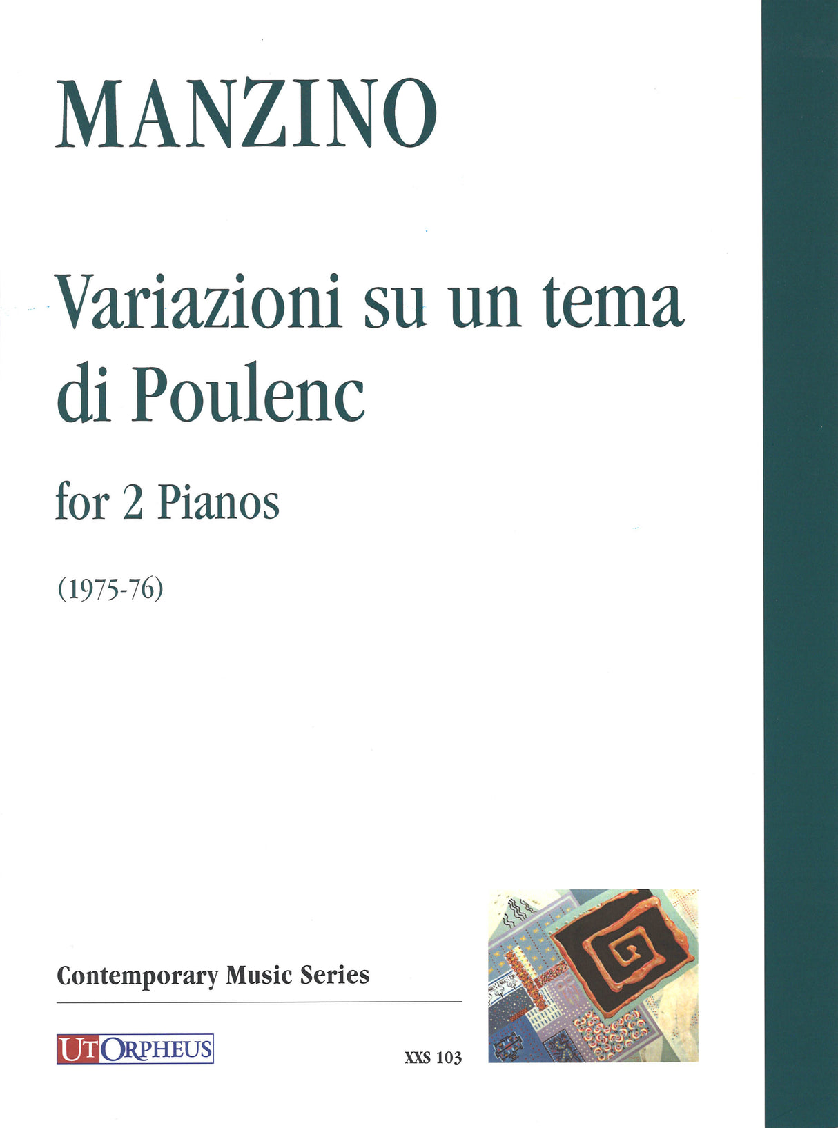 Manzino, Variazioni su un tema Poulenc (Ut Orpheus)