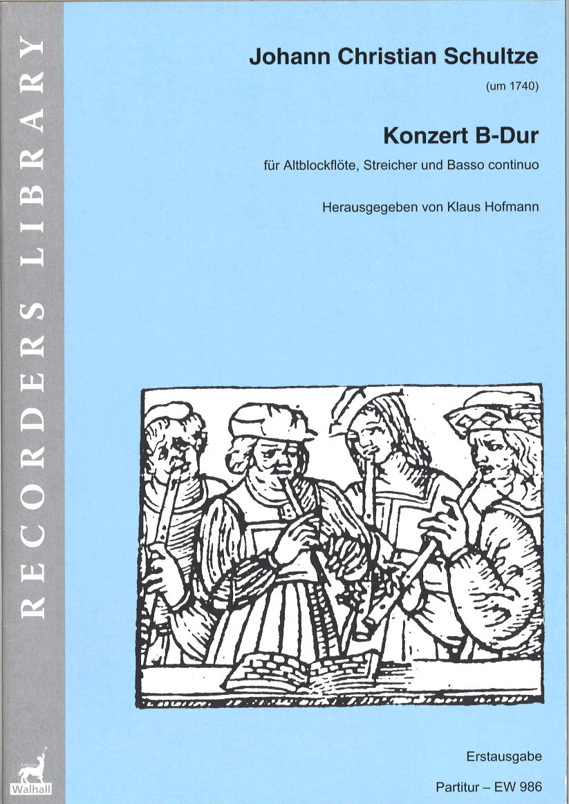 Schultze, Concerto in Bb (Score) (Walhall)
