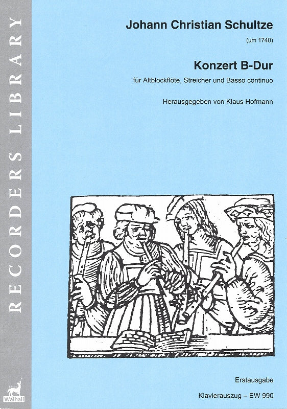 Schultze, Concerto in Bb (ARec,Kbd) (Walhall)